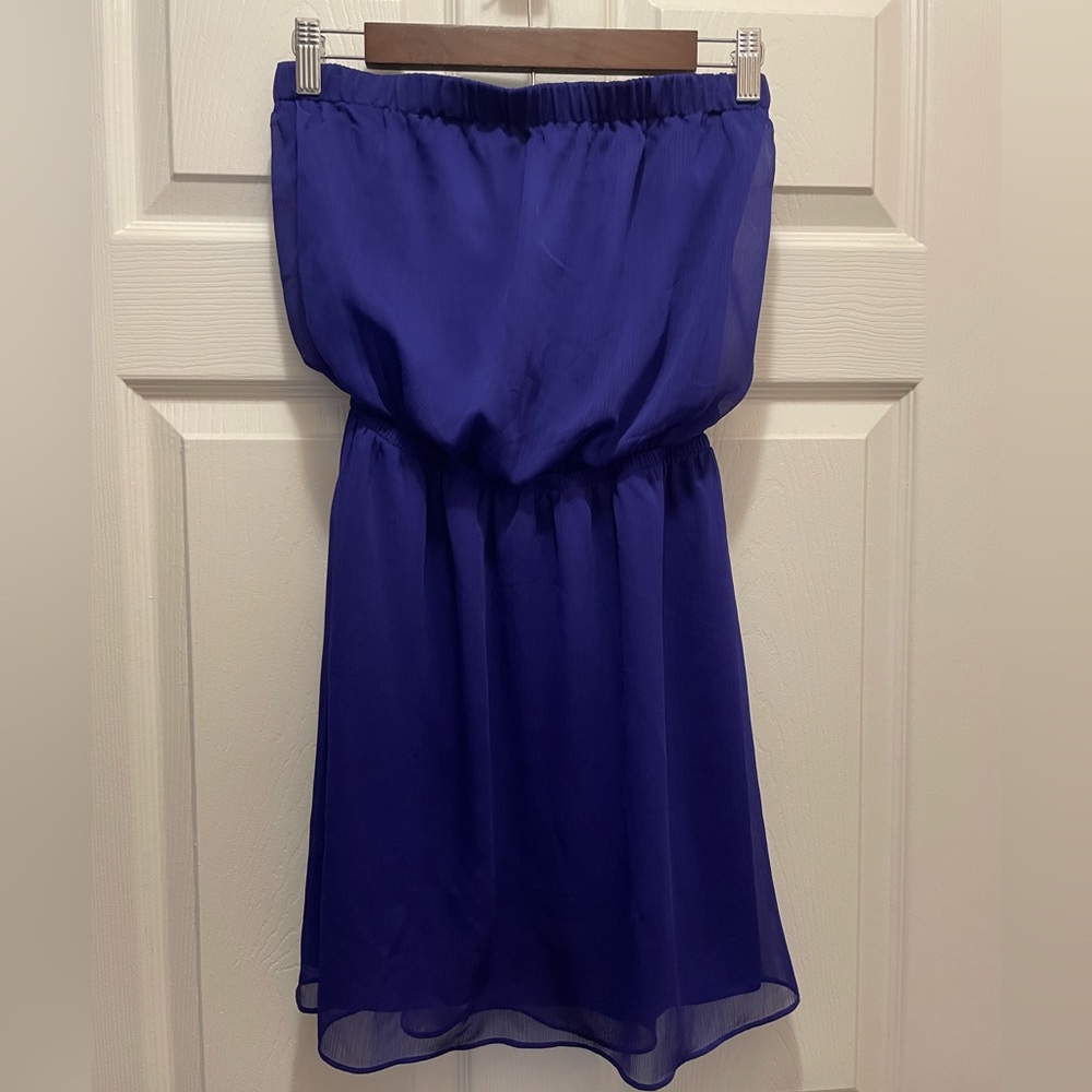 Dark purple Express strapless dress